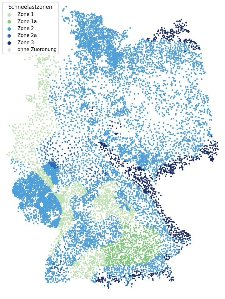 Schneelastzonen Deutschland